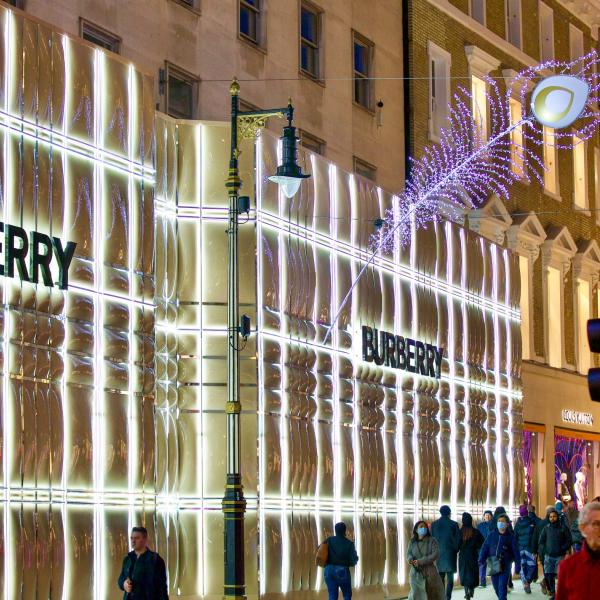 Burberry illuminated signage